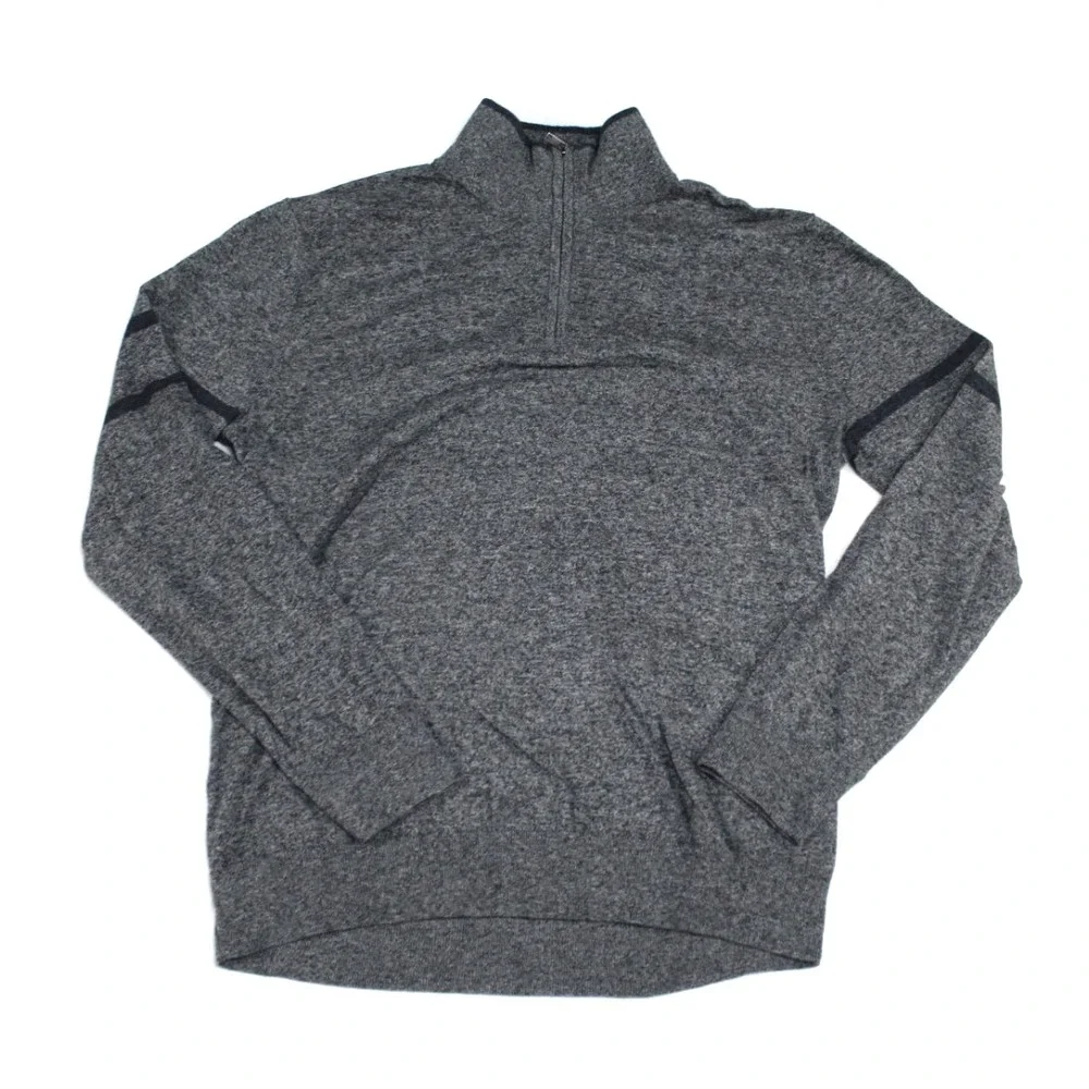 Banana Republic Men gray Sweater Pull On Eco Long Sleeve Mock Neck Size Small